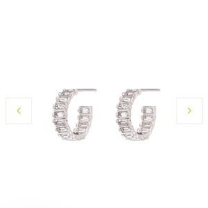 Melissa Lovy XS Baby Serena Hoops in Rhodium